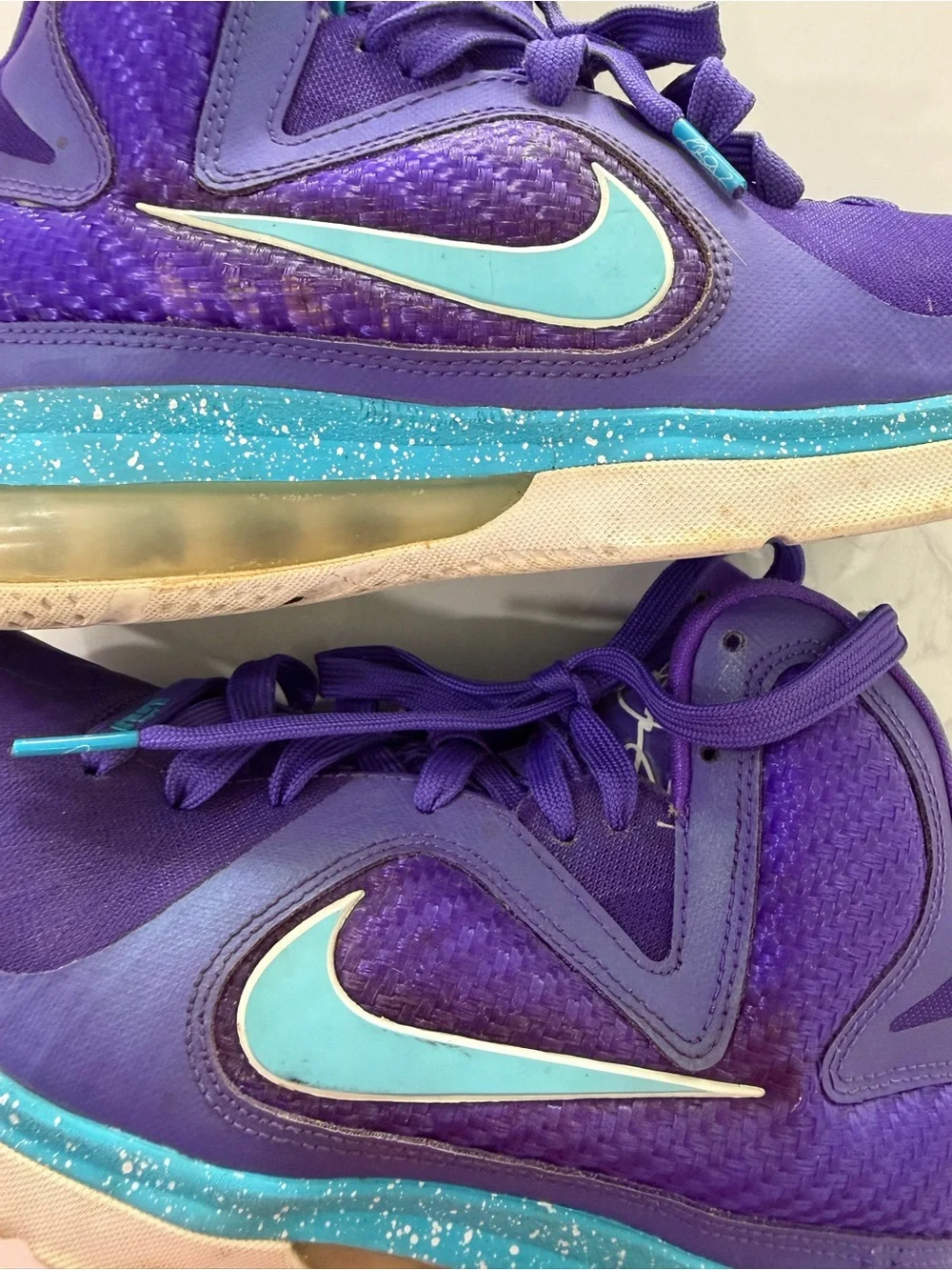 Nike LeBron *RARE* 9 Summit Lake Hornets 7Y W 8.5 2012 Retro Basketball Sneaker